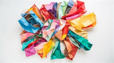 Premium AI Image | Colorful paper shopping bags isolated