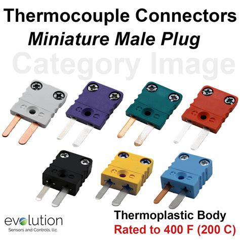 Miniature Male Thermocouple Connectors | miniature-thermocouple-connectors | Evolution Sensors ...