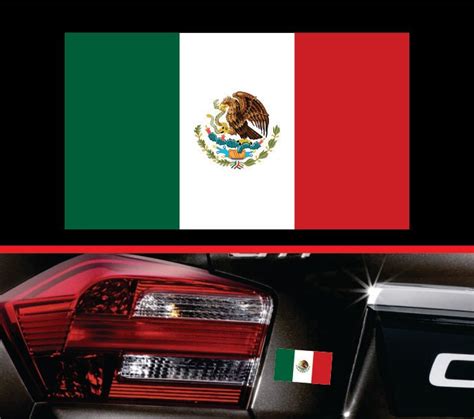 4 Mexican Flag Sticker Vinyl Decal Mexico Self Adhesive