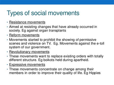 👍 Types of social movements. Introduction to Sociology/Social Movements. 2019-02-17