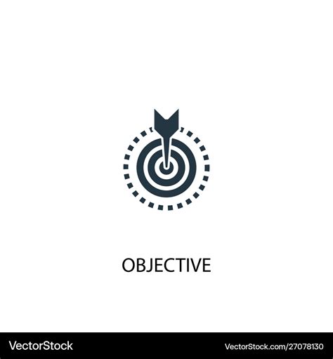 Objective icon simple element Royalty Free Vector Image