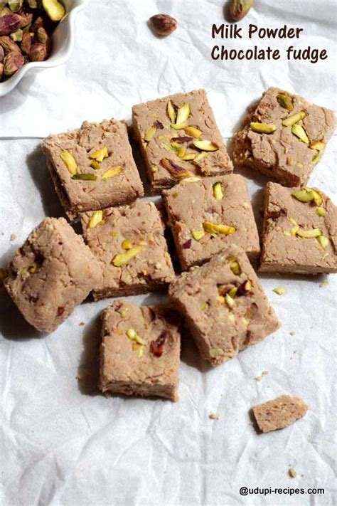 Milk Powder Chocolate Fudge Recipe - Udupi Recipes