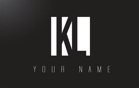 KL Letter Logo With Black and White Negative Space Design. 5075005 Vector Art at Vecteezy