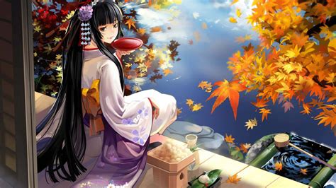 Anime Kimono Girl Wallpapers - Top Free Anime Kimono Girl Backgrounds - WallpaperAccess