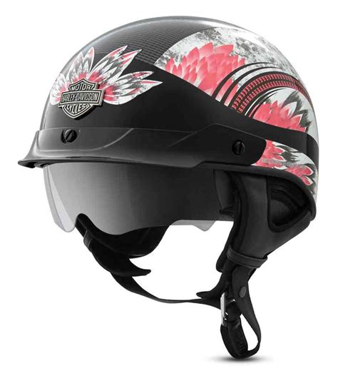 Harley-Davidson® Women's Terrace Dream J03 Half Helmet, Black & Pink ...