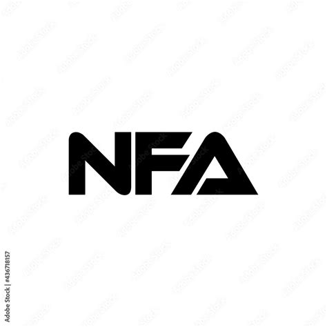 NFA letter logo design with black background in illustrator, vector logo modern alphabet font ...