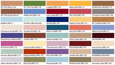 Color chart wall color – Pick the right shades for your wall decoration ...