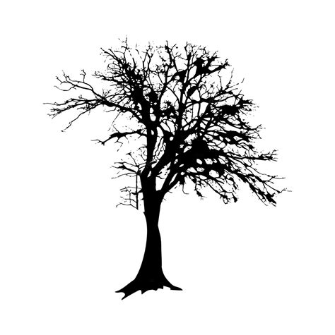 Premium Vector | Black tree silhouette isolated on white background