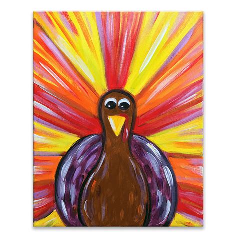 Online Painting Class - "Gobble Gobble" (Virtual Paint Night at Home)