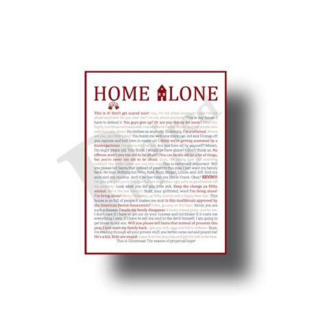 Home Alone Quotes 1 Poster | Etsy