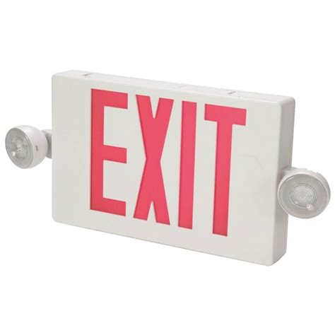 All-Pro APC7R Exit Sign with Emergency Light, Red/White | Exit sign ...