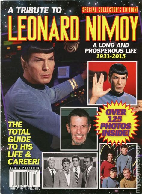 Tribute to Leonard Nimoy (2015 Magazine) comic books