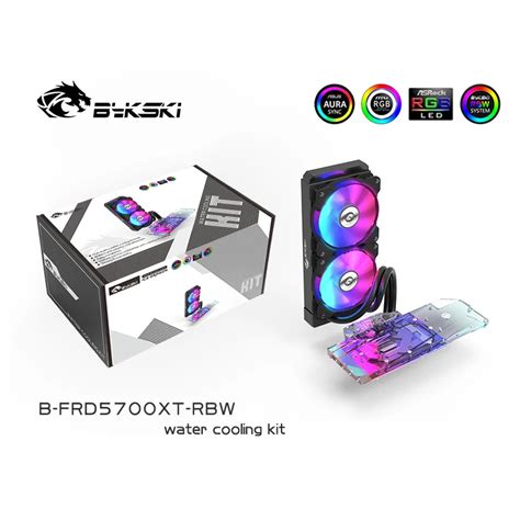 Bykski B-frd5700xt-rbw Aio Gpu Water Cooling Kit For Amd Radeon Rx 5700 Xt Video Cards,rgb All ...