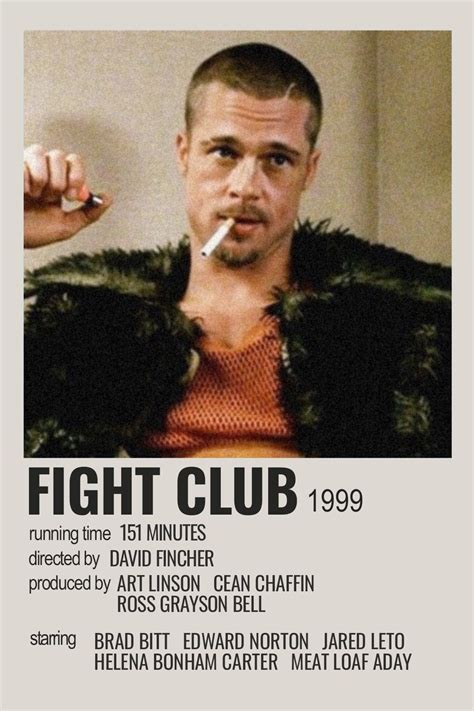 fight club minimalist movie poster Fight Club Poster, Fight Club 1999 ...