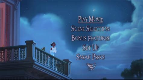 The Princess and the Frog (2009) - DVD Movie Menus