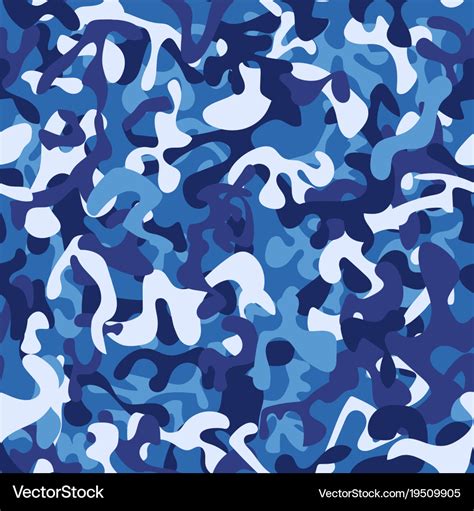 Seamless blue camouflage Royalty Free Vector Image