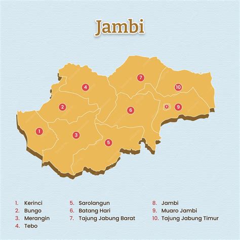 Premium Vector | Jambi province map template for vector assets