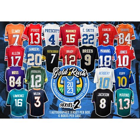 2023 Gold Rush Autographed Football Jersey Series 2 Box | Steel City Collectibles