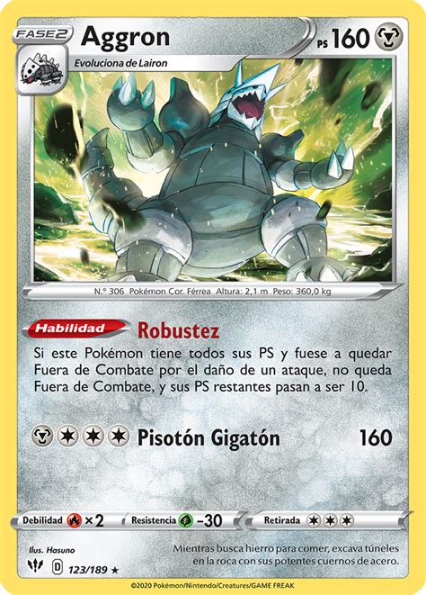 Aggron (Oscuridad Incandescente TCG) - WikiDex, la enciclopedia Pokémon