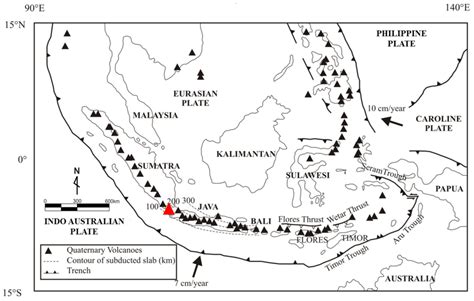 Indonesian Volcanoes Map