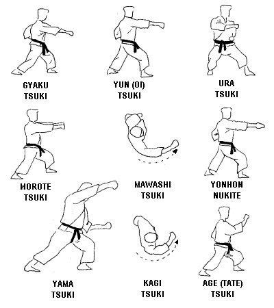 Taekwondo Techniques Chart