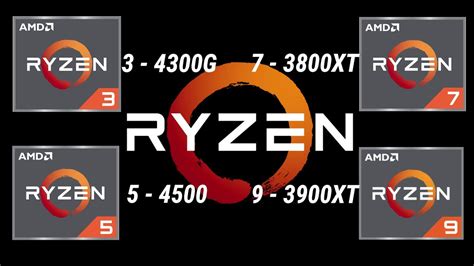 AMD Ryzen 3-4300G vs 5-4500 vs 7-3800XT vs 9-3900XT Desktop Processor l ...