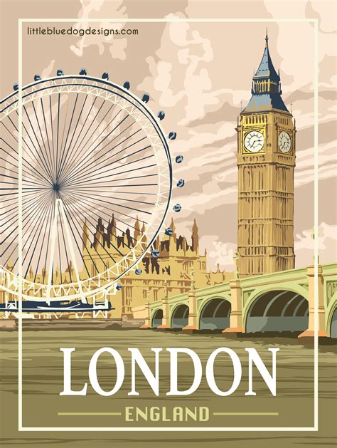 London England - Vintage Travel Poster #vintagetravelposters #TravelEuropeIllustration # ...