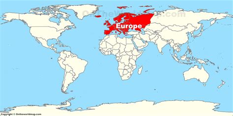 Europe On World Map - United States Map