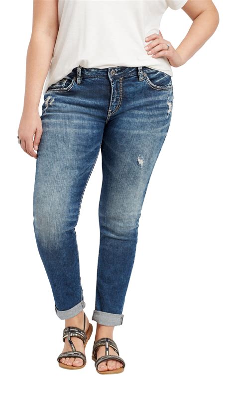 maurices - Plus Size Silver Jeans Co. Medium Wash Boyfriend Jean - Walmart.com - Walmart.com