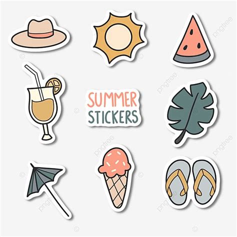 Cute Summer Clipart Transparent PNG Hd, Summer Stickers Cute Clipart, Clipart, Sticker, Summer ...