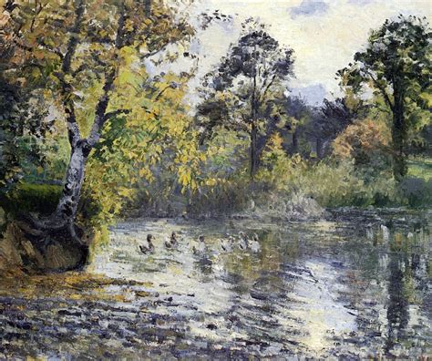 The Pond at Montfoucault, 1874 - Camille Pissarro - WikiArt.org