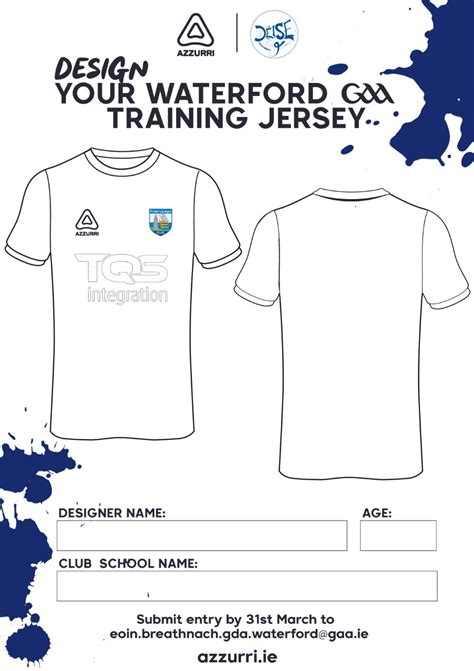 Design your own Waterford GAA Training Jersey Competition – Waterford GAA