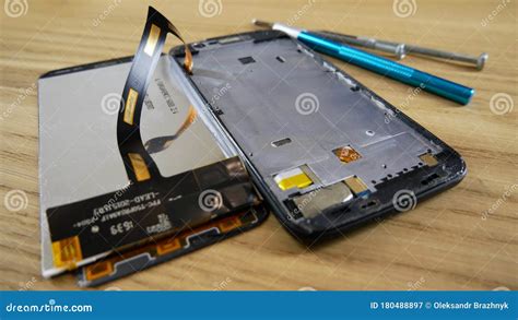 Mobile Phone Repair. Touchscreen Replacement Stock Image - Image of ...