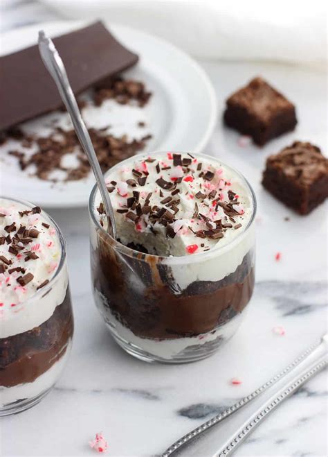 Mint Chocolate Brownie Pudding Trifle