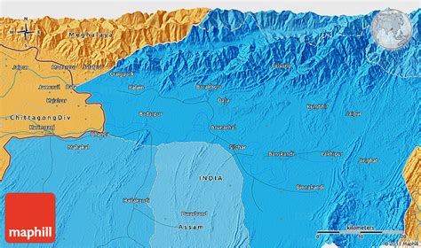 Political 3D Map of Silchar