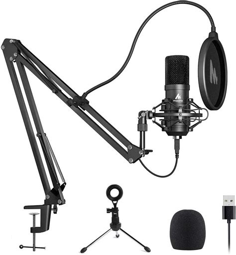 Buy USB Microphone MAONO AU-A04 Plus Cardioid Condenser Podcast Mic ...