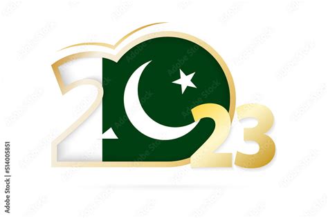 Year 2023 with Pakistan Flag pattern. Stock Vector | Adobe Stock