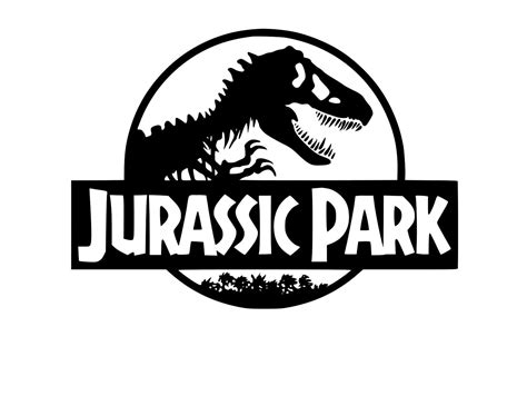 Jurassic Park Logo Vector Black White