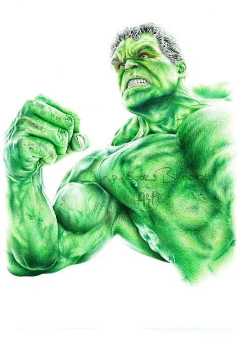 Stampa disegno ritratto a matita Hulk | Etsy Italia