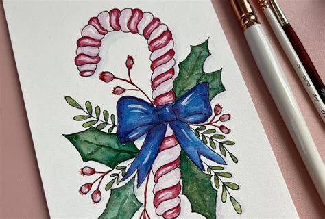 watercolor candy cane | Skillshare Student Project