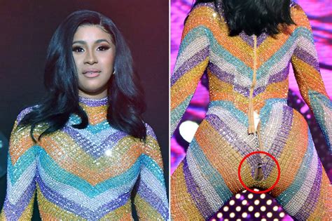 Cardi B splits her skintight jumpsuit on stage at Bonnaroo