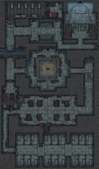 Prison Themed Dungeon [29x49]: Roll20 Dungeons And Dragons 5e, Dungeons And Dragons Characters ...