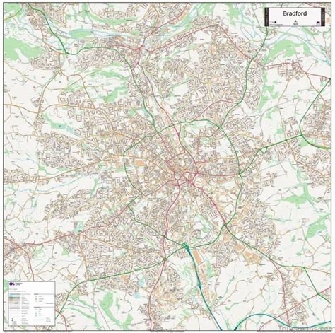 Map of Bradford - What A Wonderful City: Bradford - ToursMaps.com