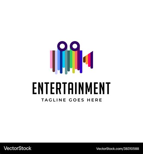 Movie entertainment logo Royalty Free Vector Image