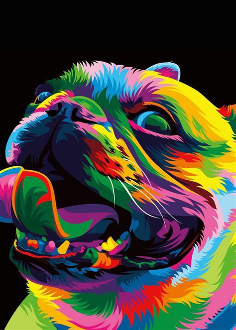 Pug Love | Dog painting pop art, Pop art animals, Dog pop art