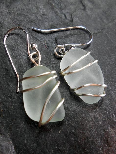 Pin by Mike Kennedy on Sea Find Designs | Sea glass earrings, Beachglass jewelry, Glass earrings