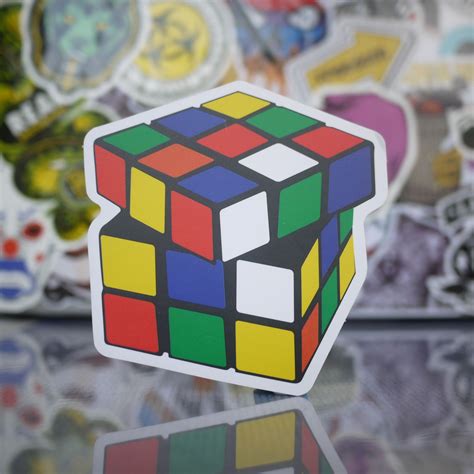 Colorful Rubik's Cube Sticker | Rubiks cube, Skateboard stickers, Cube