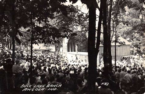 Angola Indiana Buck Lake Ranch Real Photo Antique Postcard K67860 - Mary L. Martin Ltd. Postcards