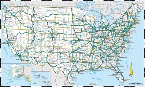 Large detailed highways map of the US. The US large detailed highways map | Vidiani.com | Maps ...