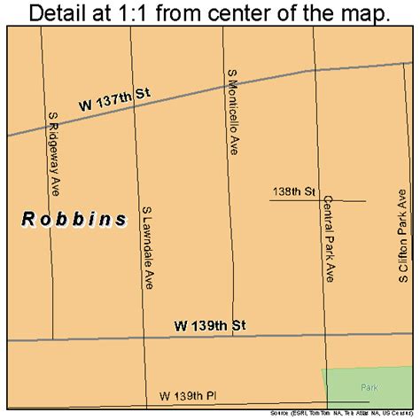 Robbins Illinois Street Map 1764616